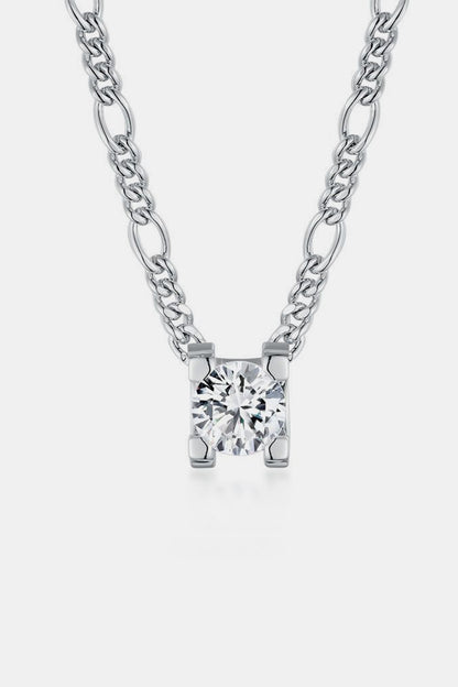 2 Carat Moissanite 925 Sterling Silver Pendant Necklace - Elegant 21