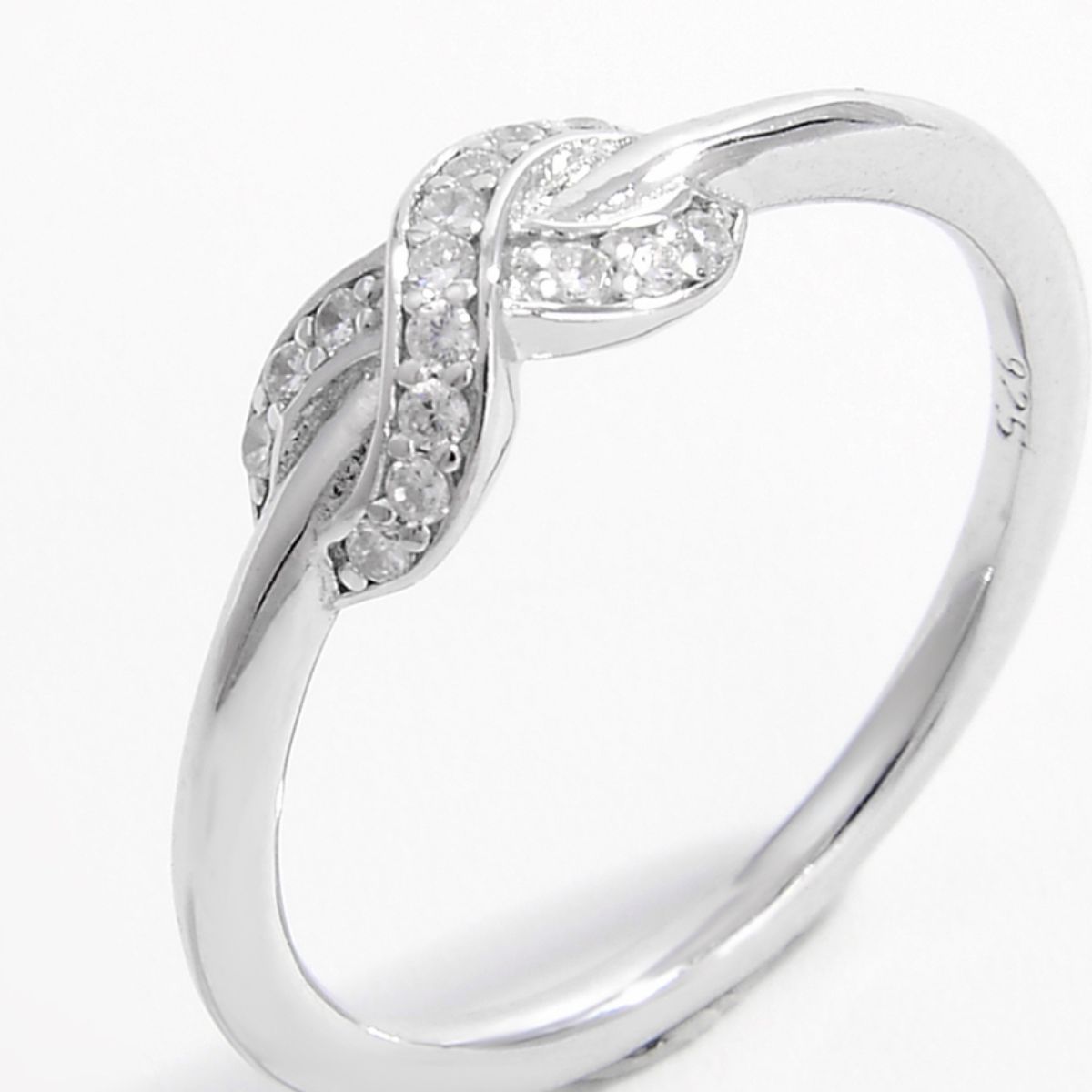 925 Sterling Silver Zircon Geometric Ring - Elegant 21