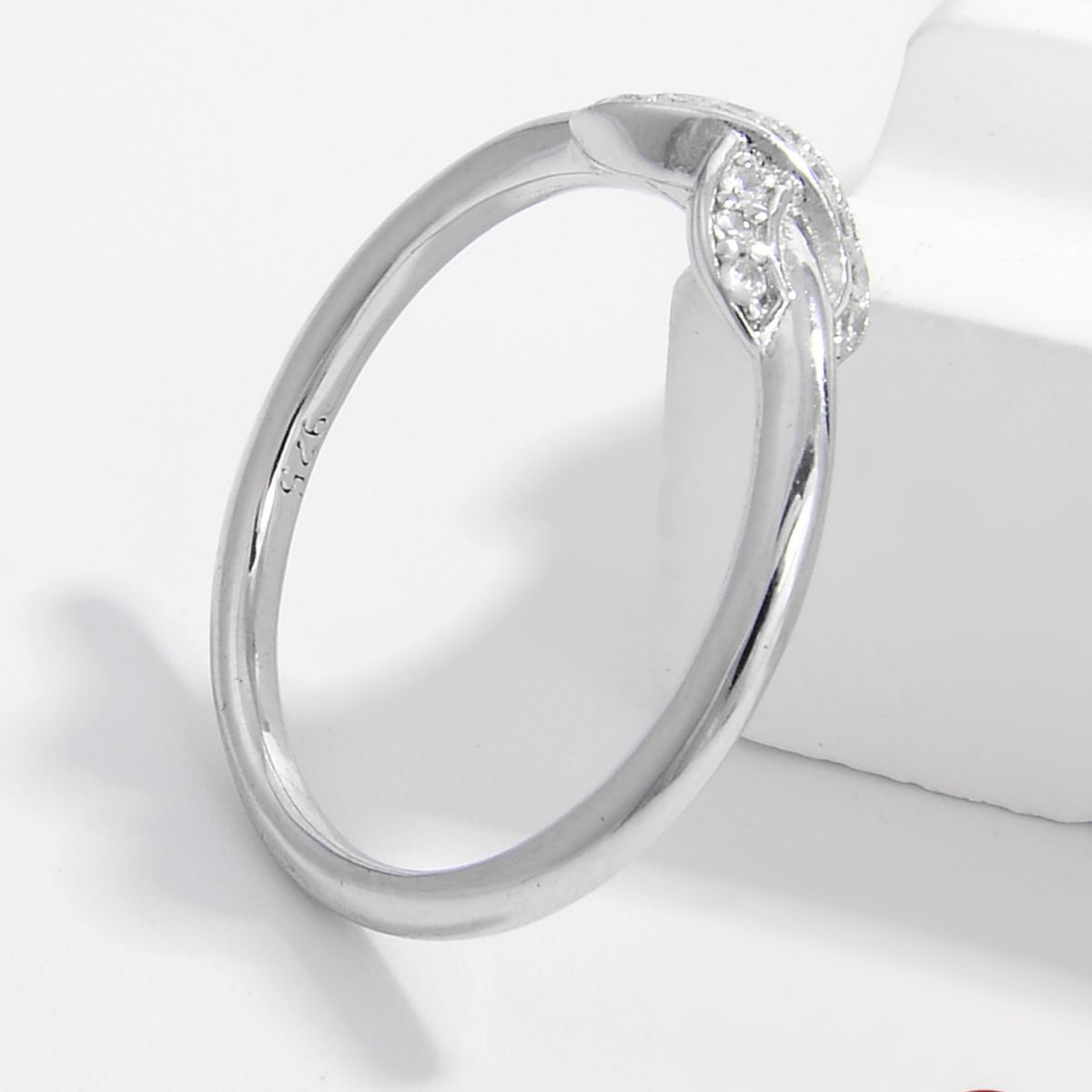 925 Sterling Silver Zircon Geometric Ring - Elegant 21