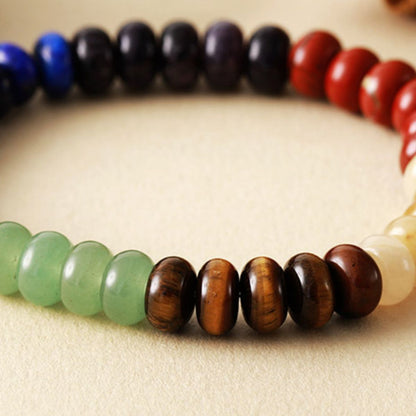 Contrast Natural Stone Bead Bracelet - Elegant 21